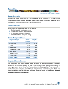 (RSD Spanish 1) Spanish_I_A_Syllabus_FINAL_2012