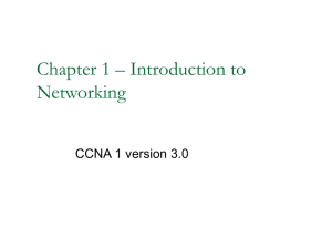 Chapter 1 – Introduction to Networking