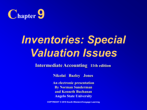 Inventories:Special Valuation Issues