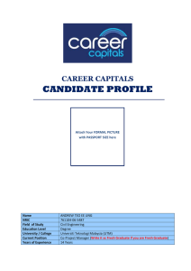Career Capitals Standard Resume Format (2014)