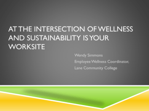 At the intersection of Wellness and sustainability is your worksite
