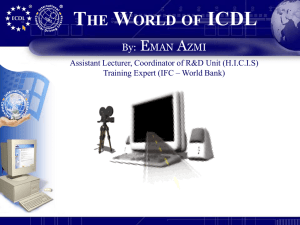 THE WORLD OF ICDL