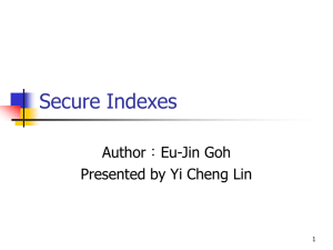 Secure Indexes