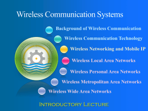 Wireless Communication Systems - University of Engineering and