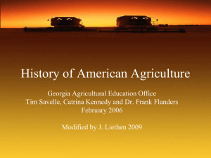 History of American Agriculture - Ellsworth Community School District