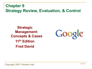 Chapter 1 The Nature of Strategic Management