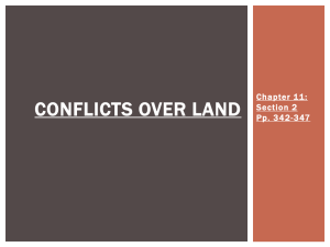 11.2 Conflicts Over Land