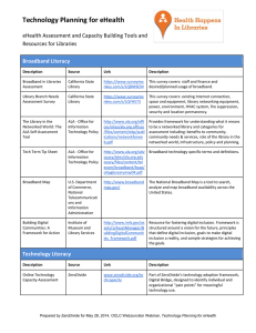 Handout: Technology Planning for eHealth