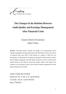 Audit Quality and Earnings Management