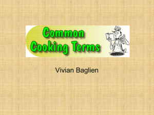 Cooking terms ppt