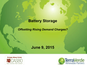 Battery Storage Offsetting Rising Demand Charges?