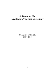 A Guide to the Graduate Program in History