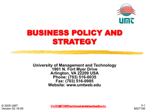 Visit UMT online at www.umtweb.edu