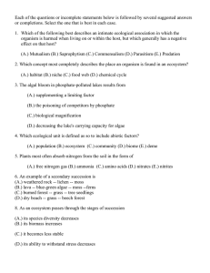 Each of the questions or incomplete statements below is followed by