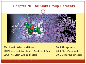 Chapter 21 The Main Group Elements