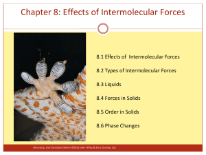 Effects of Intermolecular Forces