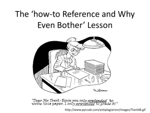 How to reference and Cite
