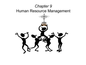 Chapter 9 Human Resource Management