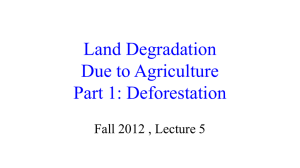 Land Degradation Due to Agriculture - FAU