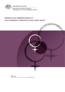 Workplace Gender Equality Procurement Principles and User Guide