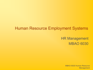 Human Resource Employment Systems 3