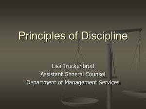 Principles of Discipline - Department of Management Services