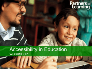 Accessibility in Education Workshop