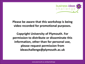 Business Plan - Plymouth University