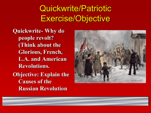Russian Revolution Presentation Packet