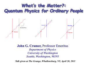 The Transactional Interpretation of Quantum Mechanics http://www