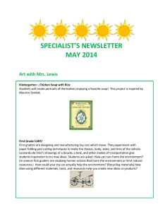 SPECIALIST'S NEWSLETTER MAY 2014 Art with Mrs. Lewis