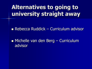 Alternatives to University