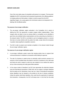 MERGER GUIDELINES One of the most visible areas of competition