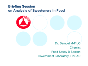 Technical Seminar on outsourcing sweeteners testing