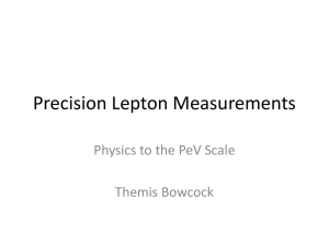Precision Lepton Measurements