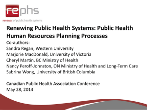 Presenters - Canadian Public Health Association