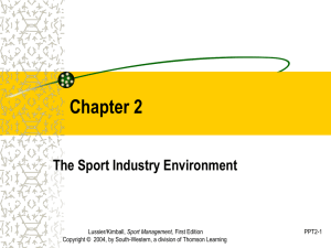 The Sport Industry Environment: Globalization, Ethics, and Social