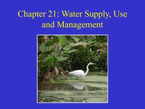Chapter 21: Water Supply, Use and Management