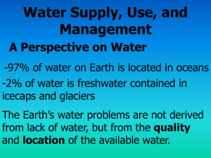 Water Supply, Use, and Management