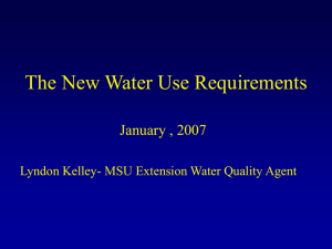 Water Use Requirements - Michigan State University Extension