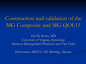 Development and Validation of the MG Composite and MG