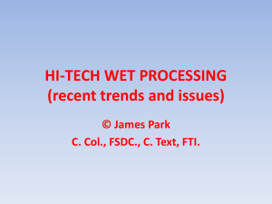 HI-TECH WET PROCESSING (recent trends and issues)