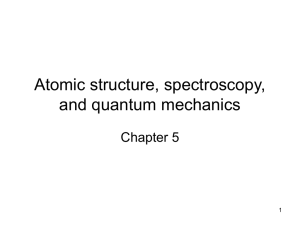 Chapter 6: Spectroscopy and quantum mechanics