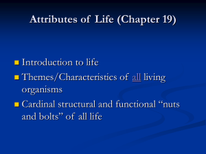 Attributes of Life Chapter 23