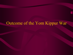 Outcome of the Yom Kippur War