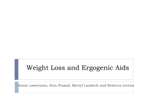 Weight Loss and Ergogenic Aids