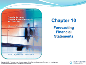 Forecasting Financial Statements