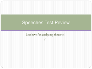 Speeches Test Review