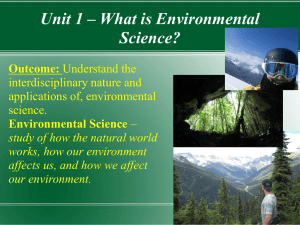 What is Environmental Science FINAL