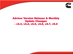 Advisor Version Release & Monthly Update - GCE